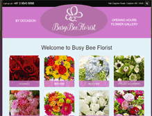 Tablet Screenshot of busybeeflorist.com.au
